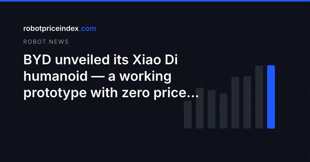BYD unveiled its Xiao Di humanoid — a working prototype with zero price attached
