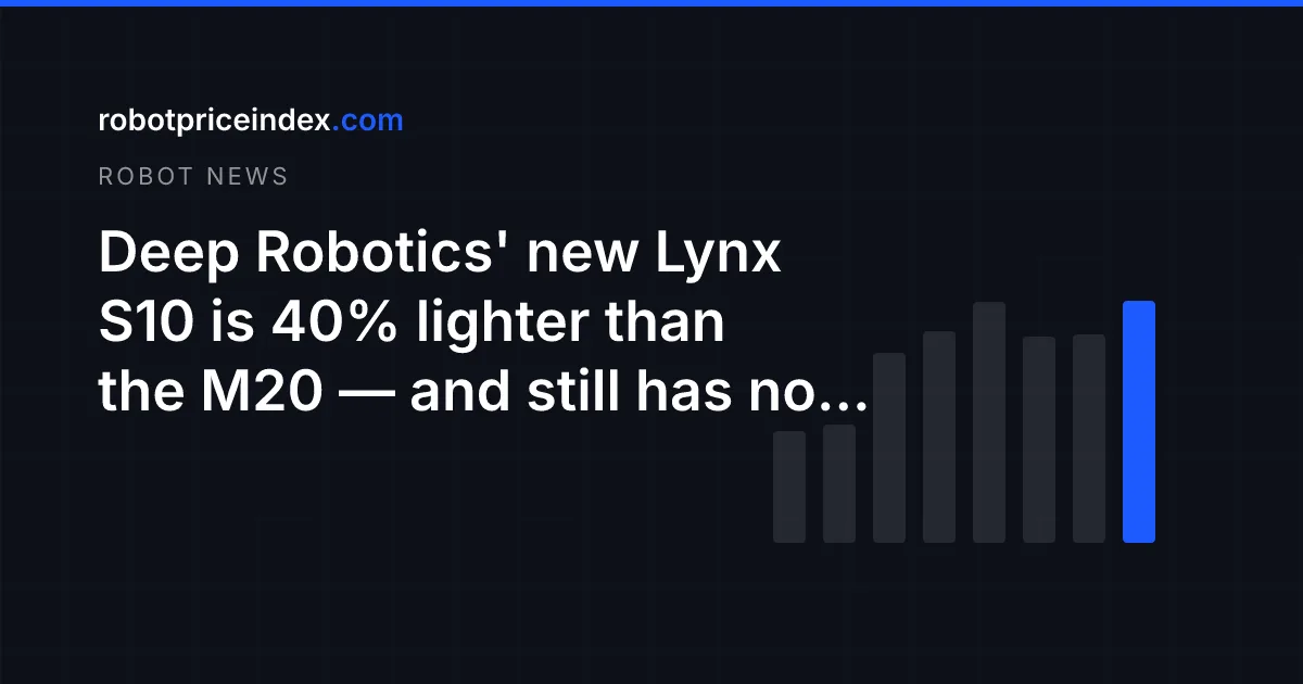 Deep Robotics' new Lynx S10 is 40% lighter than the M20 — and still has no price