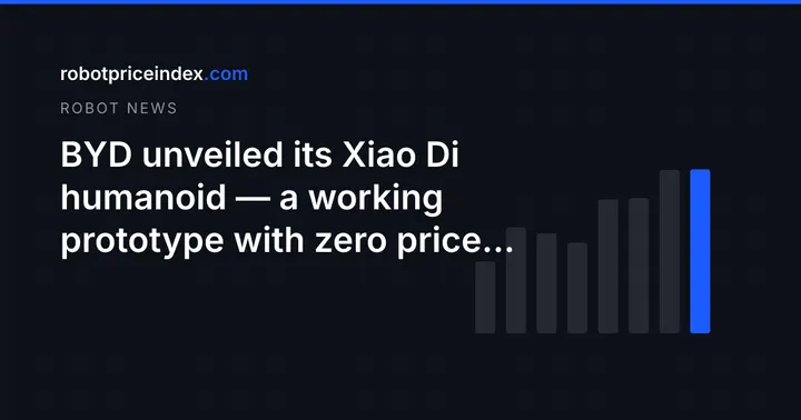 BYD unveiled its Xiao Di humanoid — a working prototype with zero price attached