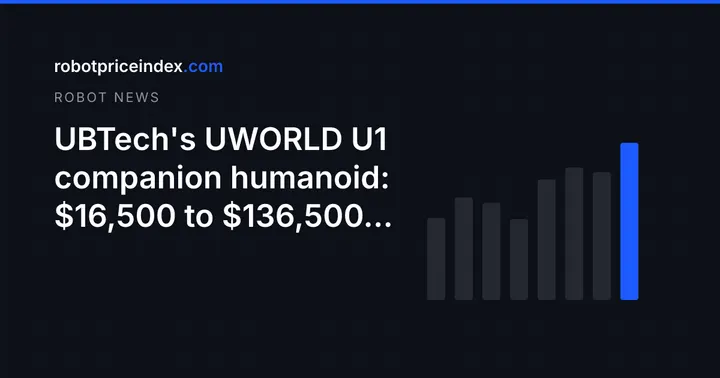 UBTech's UWORLD U1 companion humanoid: $16,500 to $136,500, 13,000+ deposits, nobody has one yet