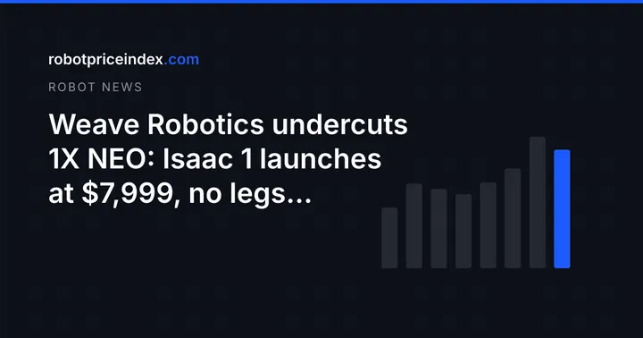 Weave Robotics undercuts 1X NEO: Isaac 1 launches at $7,999, no legs required