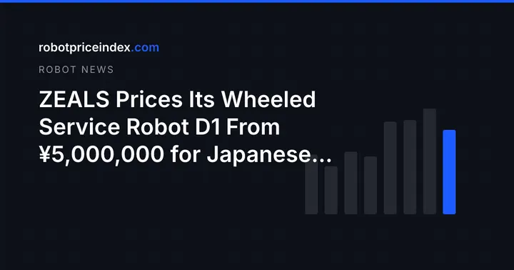 ZEALS Prices Its Wheeled Service Robot D1 From ¥5,000,000 for Japanese Hospitals
